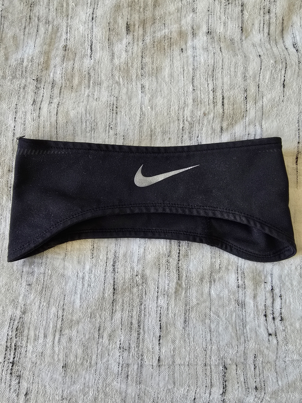 Nike Black Reflective Swoosh Headband